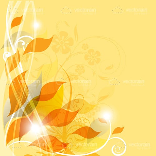 Autumn Floral Design Card Background